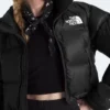 The North Face Womens Nuptse Short Black Jacket Black