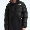 The North Face Womens Nuptse Short Puffer Black Jacket