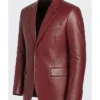 The Voice Season 29 Moses G Maroon Leather Blazer