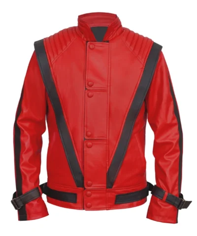 Thriller Michael Jackson Red Leather Jacket