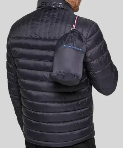 Tommy Hilfiger Packable Black Puffer Jacket For Sale 