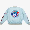 Toronto Blue Jays Blue College Light Blue Satin Jacket For Sale 