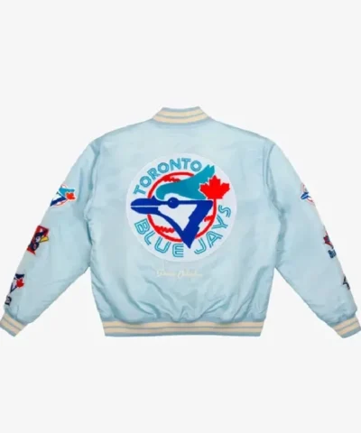 Toronto Blue Jays Blue College Light Blue Satin Jacket For Sale 