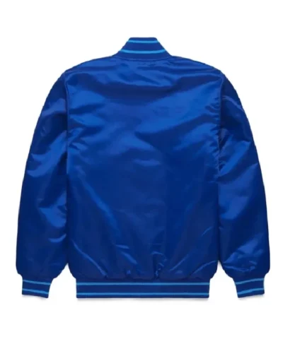Toronto Blue Jays Full Snap Varsity Satin Royal Jacket