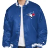 Toronto Blue Jays Starter Royal Home Plate Printed Graphic Full Snap Varsity Jacket