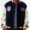 US Soccer x Jeff Hamilton Blue Wool Varsity Jacket