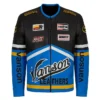 Vanson Motorcycle Blue Leather Jacket