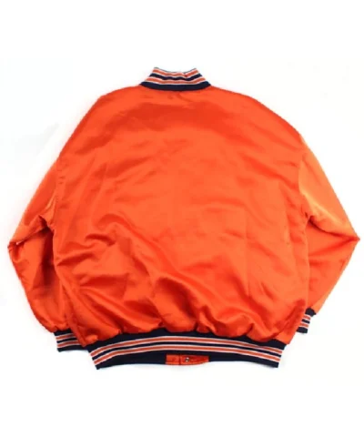 Vintage Houston Astros Full-Snap Varsity Satin Orange Jacket