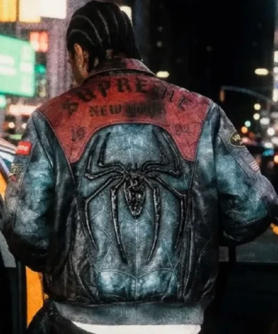 Vintage Spider Man Full Zip Red and Black Jacket