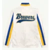 White Milwaukee Brewers Rebound Full-Zip Track Jacket