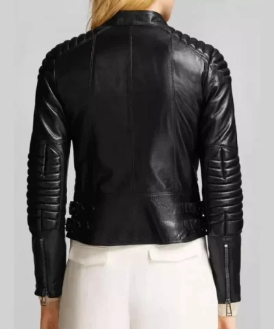 Women Black Motorcycle Jacket