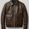 A2 Flight Bomber Leather Brown Jacket