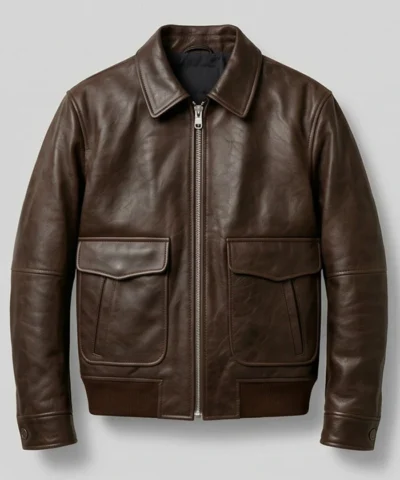 A2 Flight Bomber Leather Brown Jacket