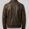 A2 Flight Bomber Leather Brown Jacket Back
