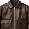 A2 Flight Leather Brown Bomber Jacket For Sale