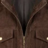 Agent Shadow Suede Bomber Jacket