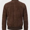 Agent Shadow Suede Leather Bomber Jacket