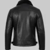 B3 Bomber Shearling Lined Black Leather Jacket