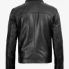 Black Harrington Leather Jacket Back View