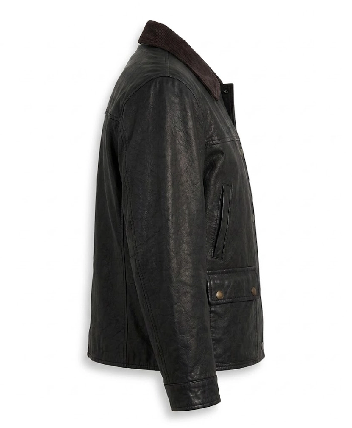 Black Leather Barn Jacket