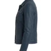 Blue Washed Harrington Leather Jacket