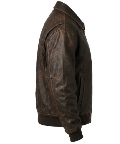 Bomber Brown Leather Jacket