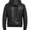 Mens Leather Stand Jacket