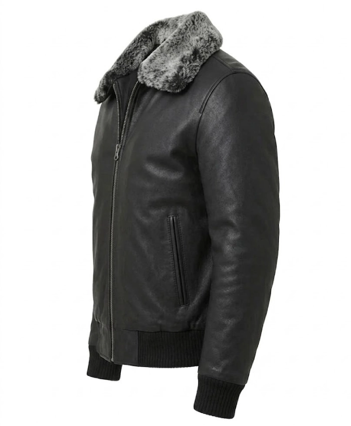 Bradford Bomber Shearling Black Jacket