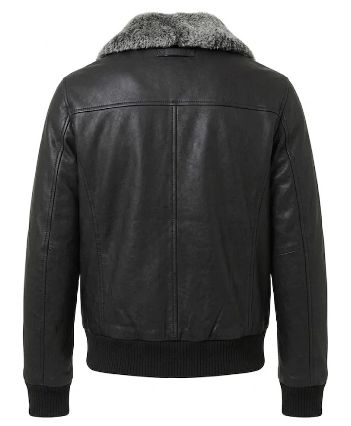 Bradford Shearling Black Leather Jacket