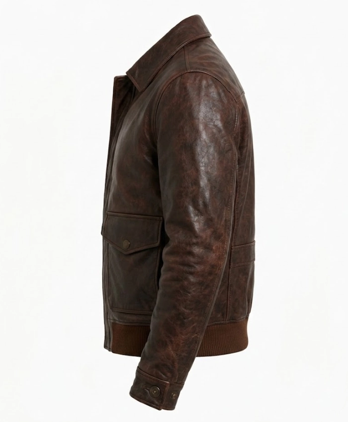 Buy Mens A2 Aviator Leather Bomber Jacket