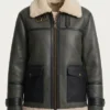 Buy Now Lumina Shearling Charcoal Jacket
