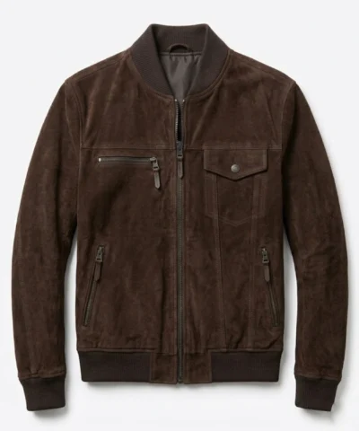 Buy Now Sven Mocha Suede Bomber Jacket