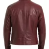 Cafe Racer Genuine Leather Burgundy Jacket