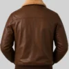 Calista Brown Shearling Leather Jacket Back