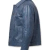 Classic Blue Washed Leather Jacket
