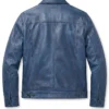 Classic Mens Washed Leather Jacket