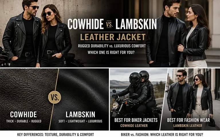 Cowhide vs Lambskin Leather Jacket