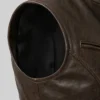Dark Brown Biker Leather Vest Women