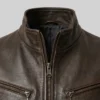 Dark Brown Biker Leather Vest Womens