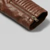 Distressed Cafe Racer Biker Brown Motorcycle Leather Jacket Mens For Vintage