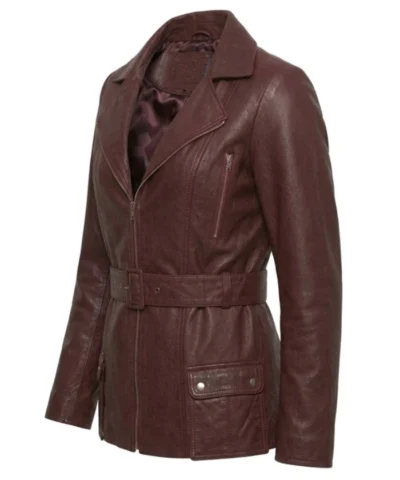 Fashion Asymmetrical Real Biker Leather Jacket