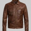 Inferno Brown Leather Jacket For Mens