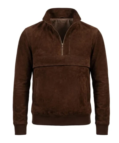 Kenton Mocha Suede Pullover Jacket