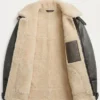 Lumina Shearling Leather Charcoal Jacket
