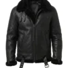 Mateo RAF Aviator SF Black Bomber Jacket
