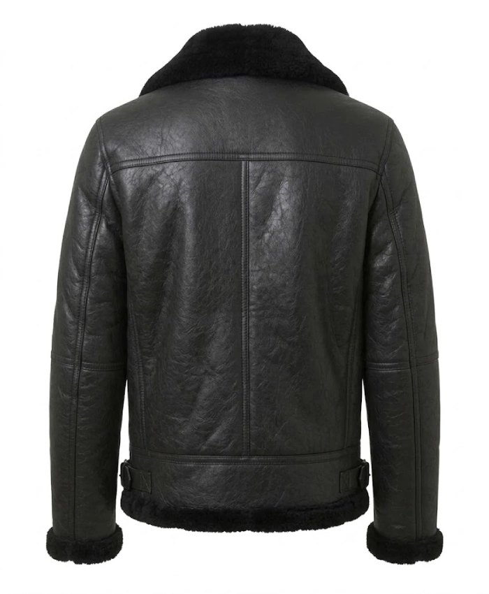 Mateo RAF Aviator SF Black Bomber Jacket For Sale