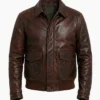 Mens A2 Aviator Leather Bomber Jacket
