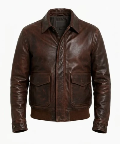 Mens A2 Aviator Leather Bomber Jacket