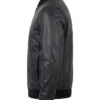 Mens Black Full Zip Leather Jacket