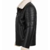 Mens Black White Shearling Collar Jacket